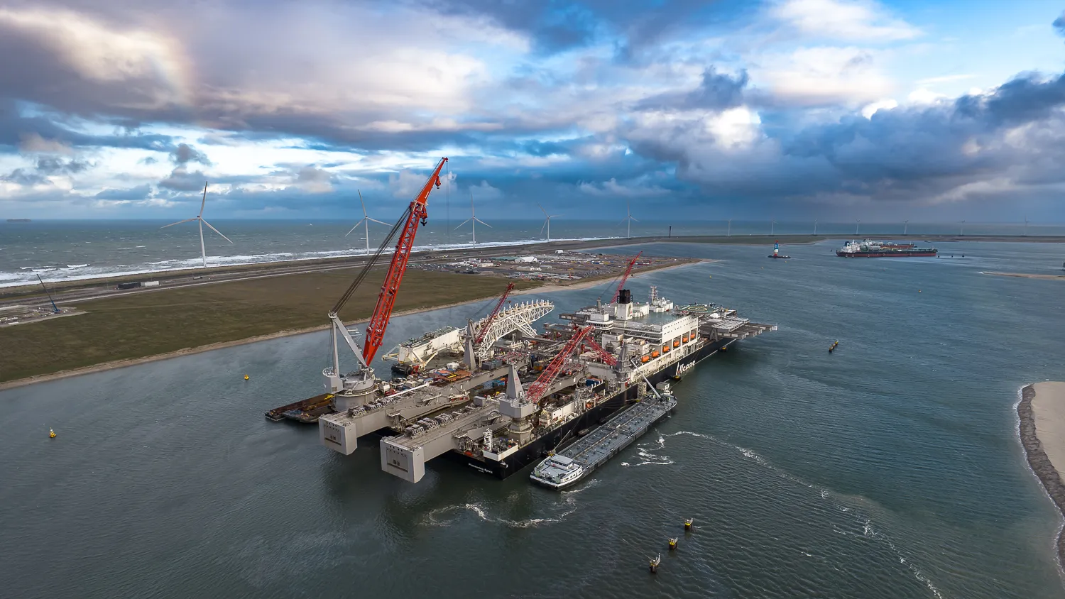 fleet, ams barging, pioneering spirit, mts jade, bunkering, fuel transfer, inland shipping, ara region, allseas, mineral fuels, biofuels, chartering