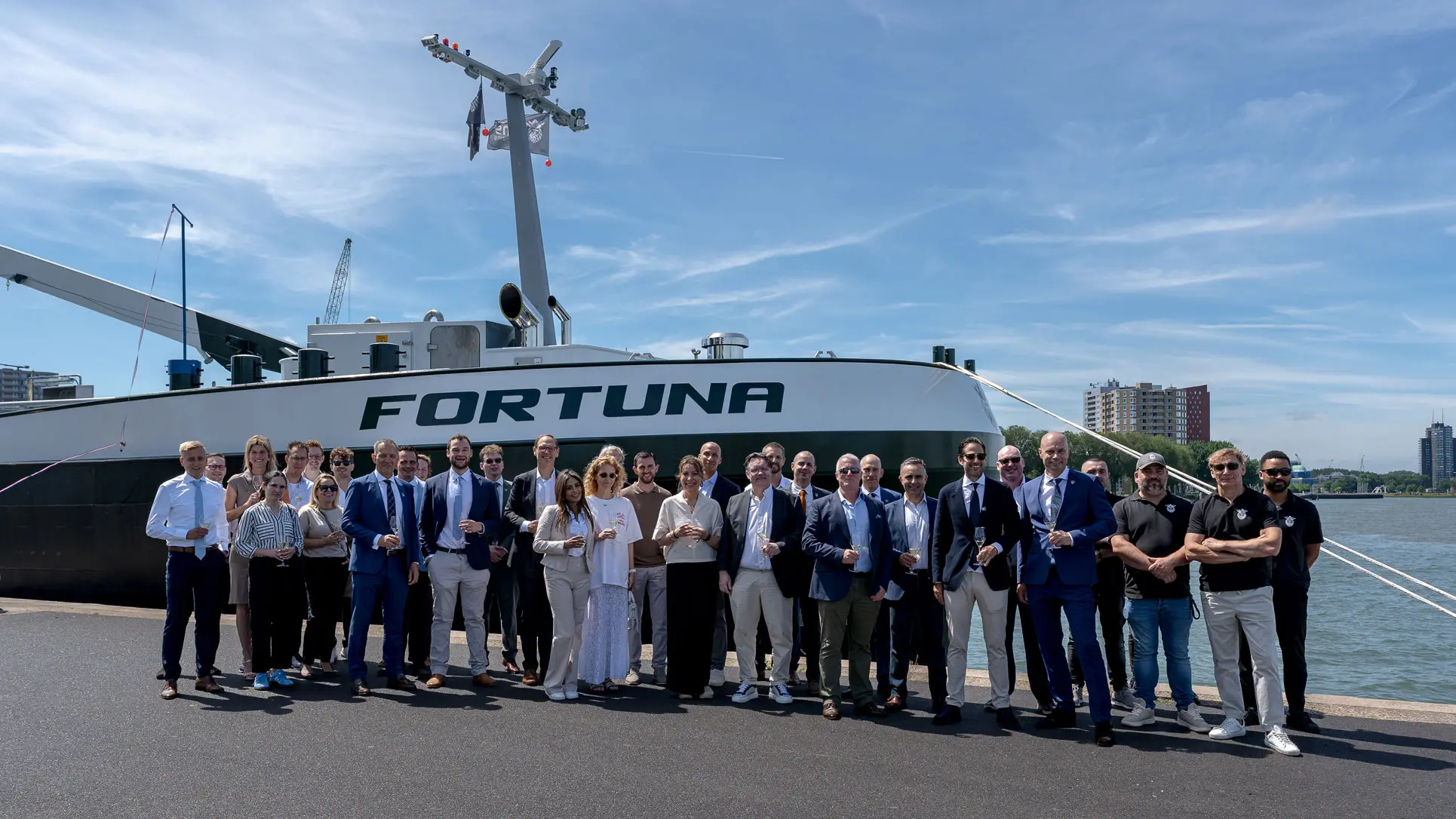 mts fortuna, baptism, christening, hotel new york, rotterdam, newbuild, ams barging, bp, bunkering, bunkervessel, tanker